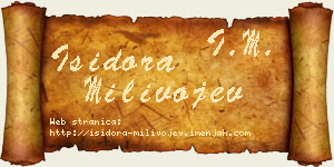 Isidora Milivojev vizit kartica